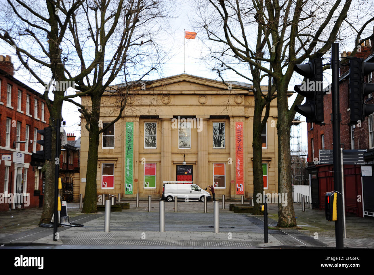 Salford Manchester Lancashire Regno Unito - Salford Town Hall Foto Stock