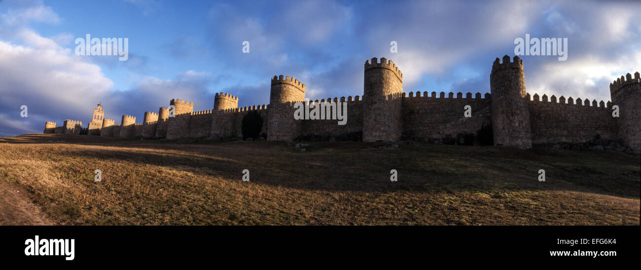 Mura medievali. Avila. Spagna Foto Stock