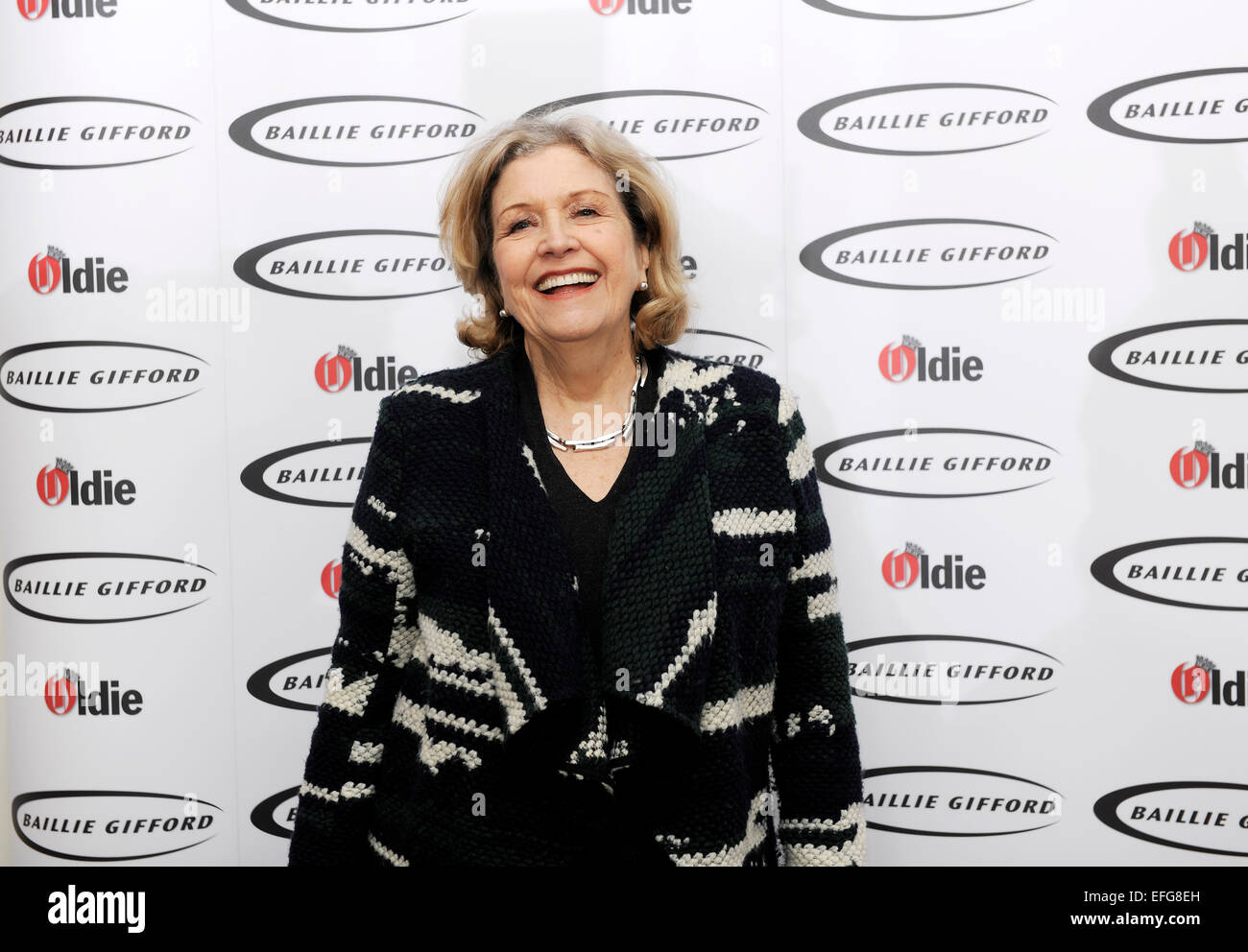 Londra, Regno Unito. 3 febbraio, 2015. Simpsons sullo Strand, Londra Anna Reid al oldie of the Year Awards 2015 Credit: NEIL SPENCE/Alamy Live News Foto Stock