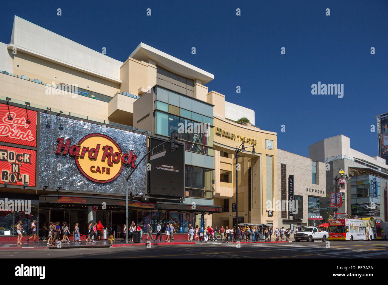 HARD ROCK CAFE CENTRO DI HOLLYWOOD HOLLYWOOD BOULEVARD LOS ANGELES CALIFORNIA USA Foto Stock