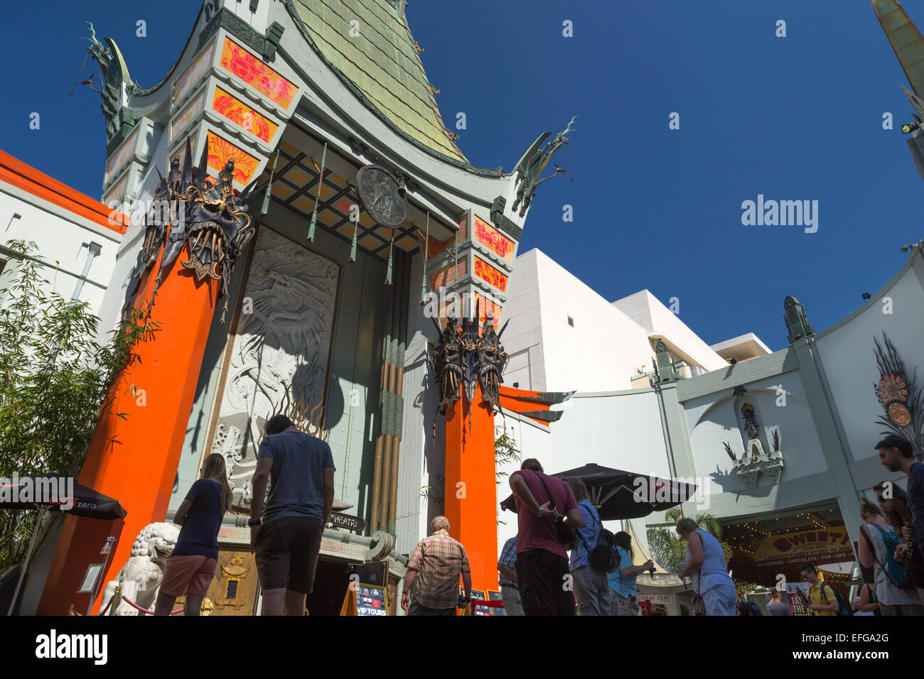 Il Piazzale antistante di stelle TCL teatro cinese (©MAYER & HOLLER 1927 / Browser BEHR 2000) HOLLYWOOD BOULEVARD LOS ANGELES CALIFORNIA USA Foto Stock