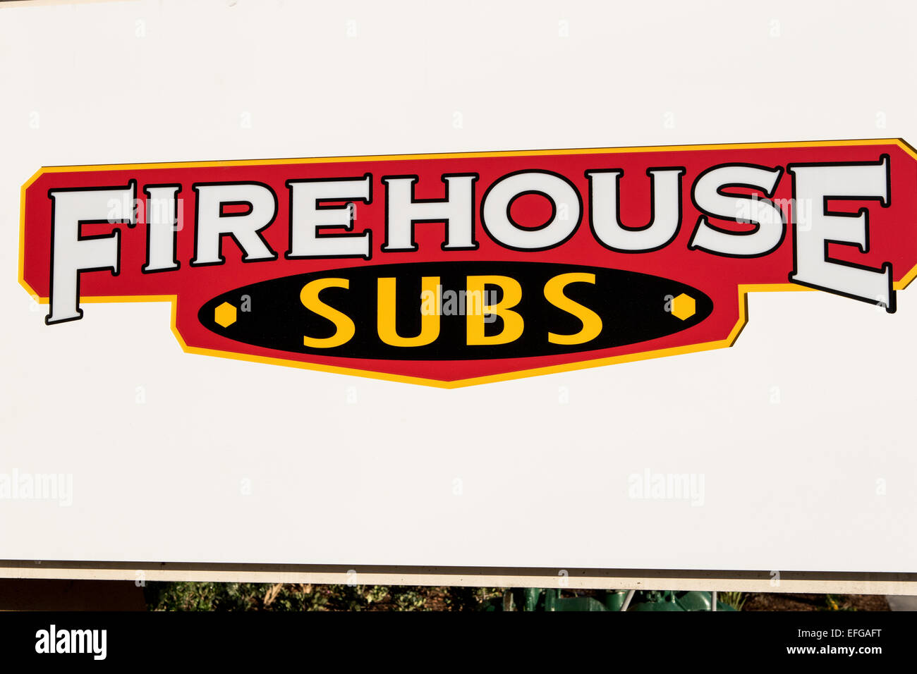 Firehouse Subs è un Stati Uniti-basato un ristorante fast food chain fondata nel 1994 da pompiere fratelli Robin e Chris Sorensen Foto Stock