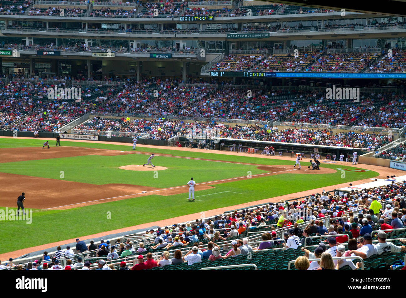 Il baseball park presso il campo di destinazione a Minneapolis, Minnesota, Stati Uniti d'America. Foto Stock
