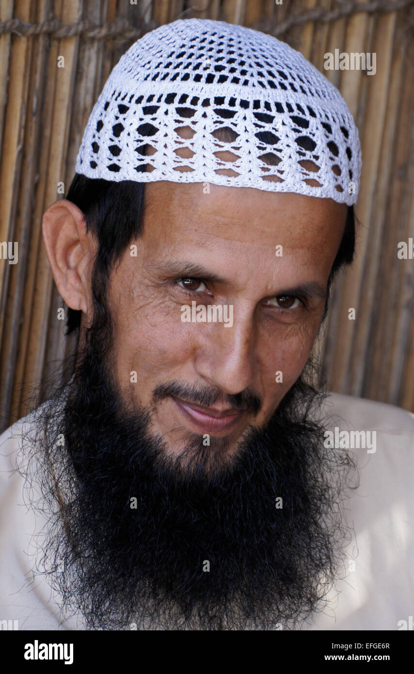 Uomo musulmano di Fujairah, Emirati Arabi Uniti Foto Stock