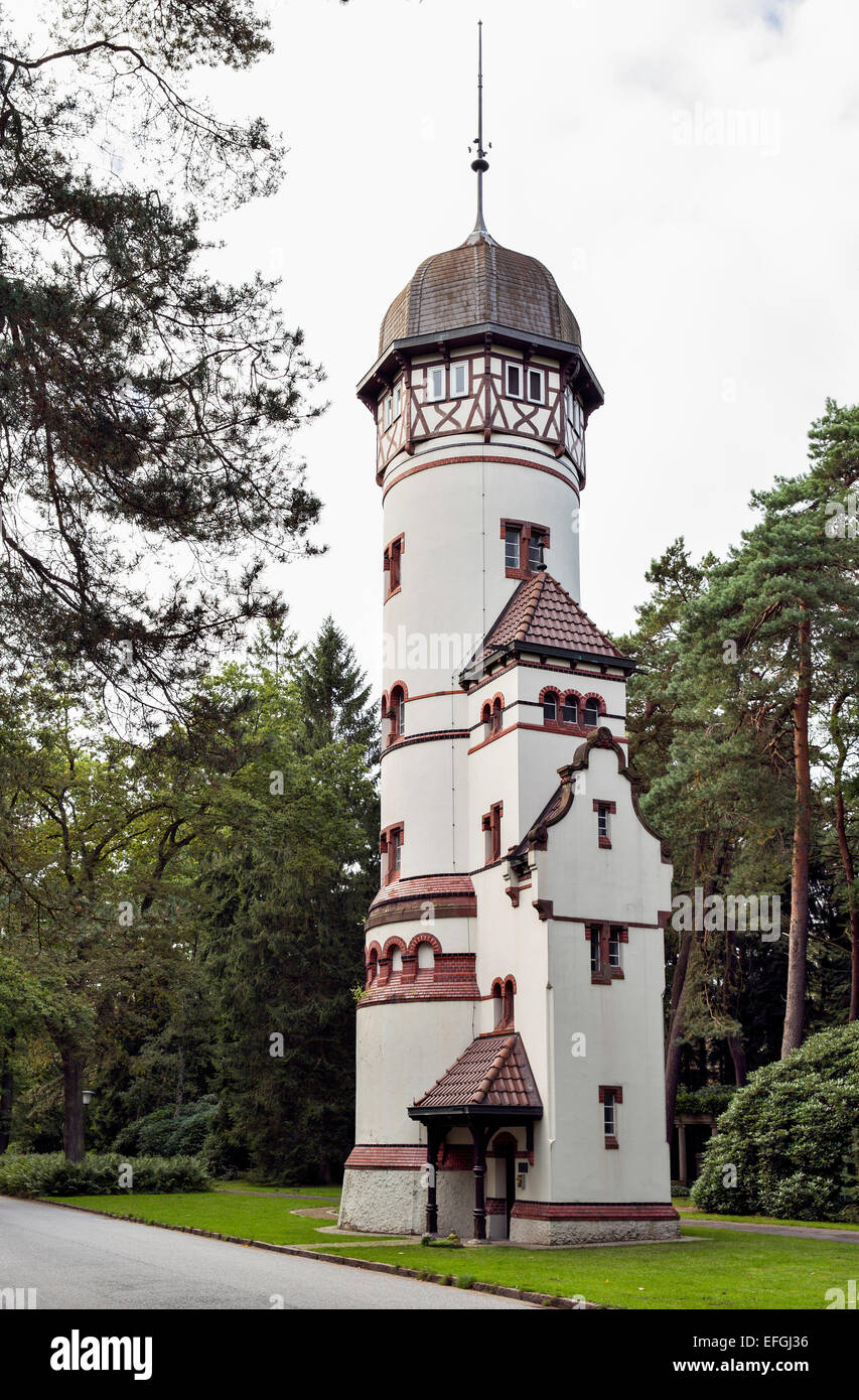 Water Tower, cimitero Ohlsdorf, Amburgo, Germania Foto Stock
