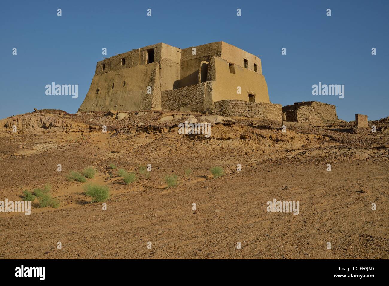 Sala del Trono, ex chiesa, poi una moschea, il vecchio Dongola, capitale del Nubian regno cristiano di Makuria tra il 4 e il Foto Stock
