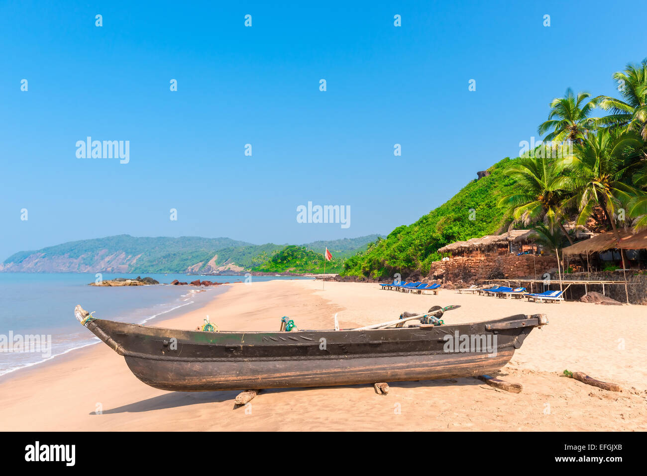Spiaggia di cola in Goa Sud, molto bella spiaggia Foto Stock