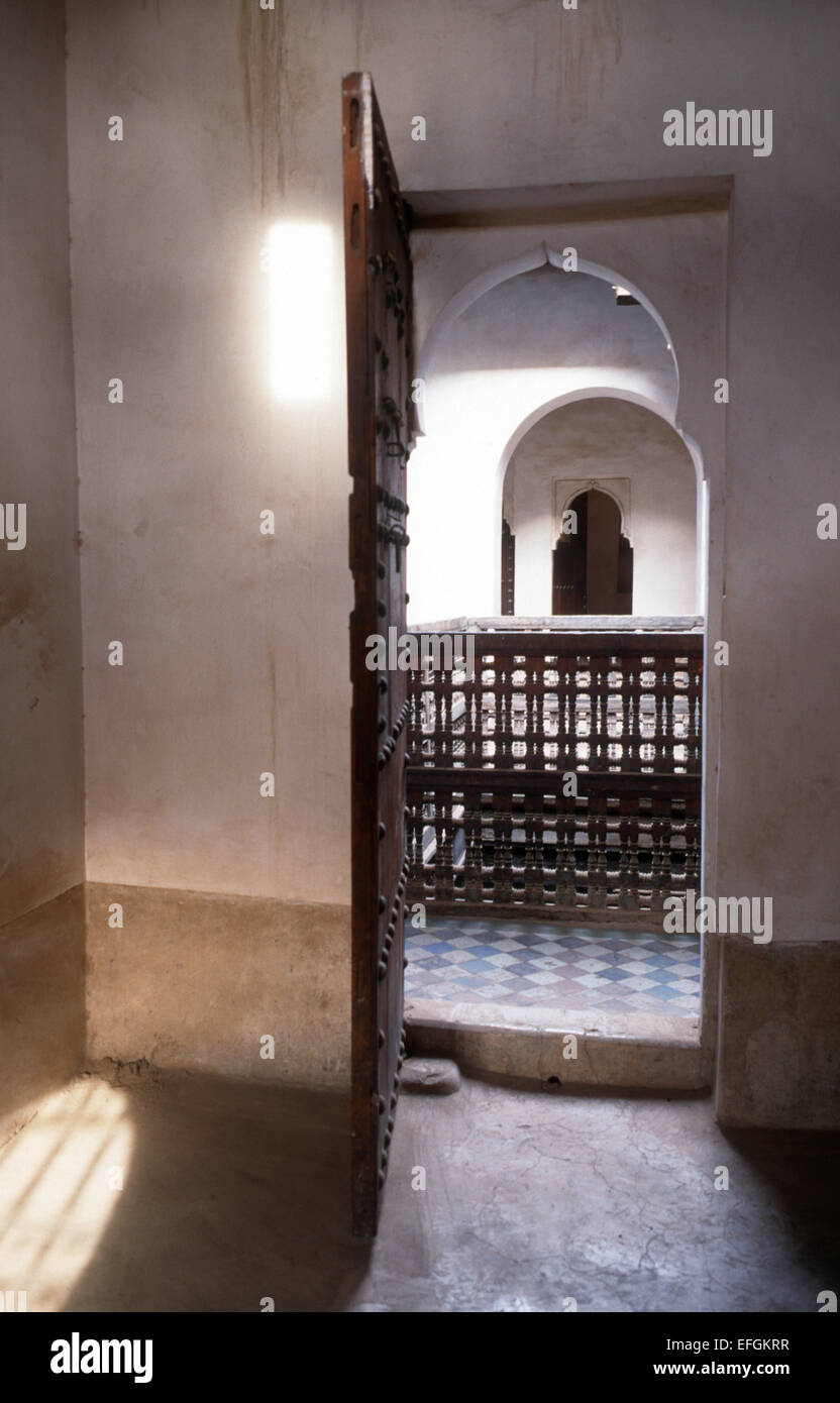 Ben Youssef madrasa, Marrakech, Marocco Foto Stock