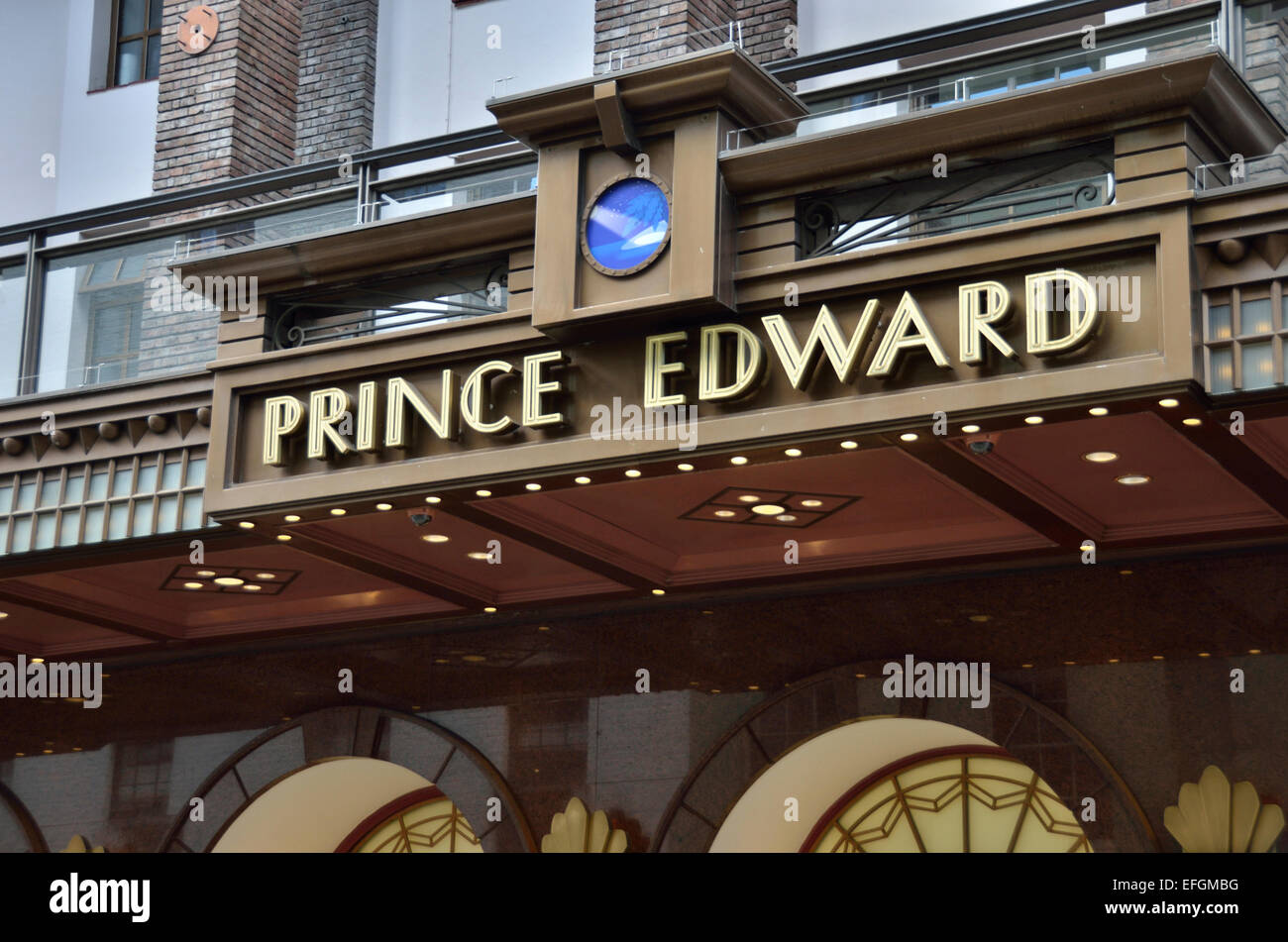 Il Prince Edward Theatre in Old Compton Street, Soho, London, Regno Unito Foto Stock