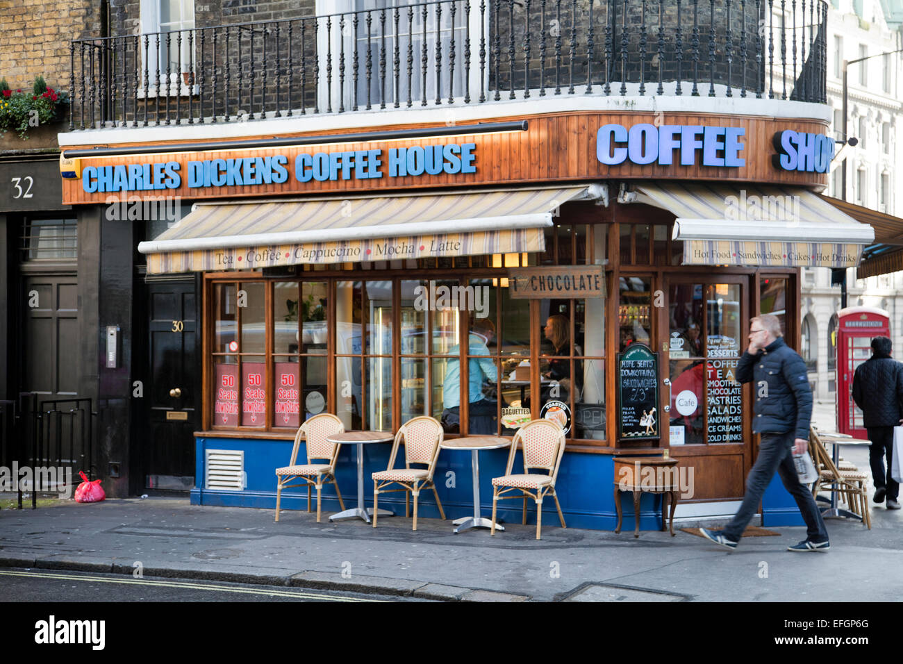 Charles Dickens Coffee House su Wellington Street in Covent Garden - London REGNO UNITO Foto Stock