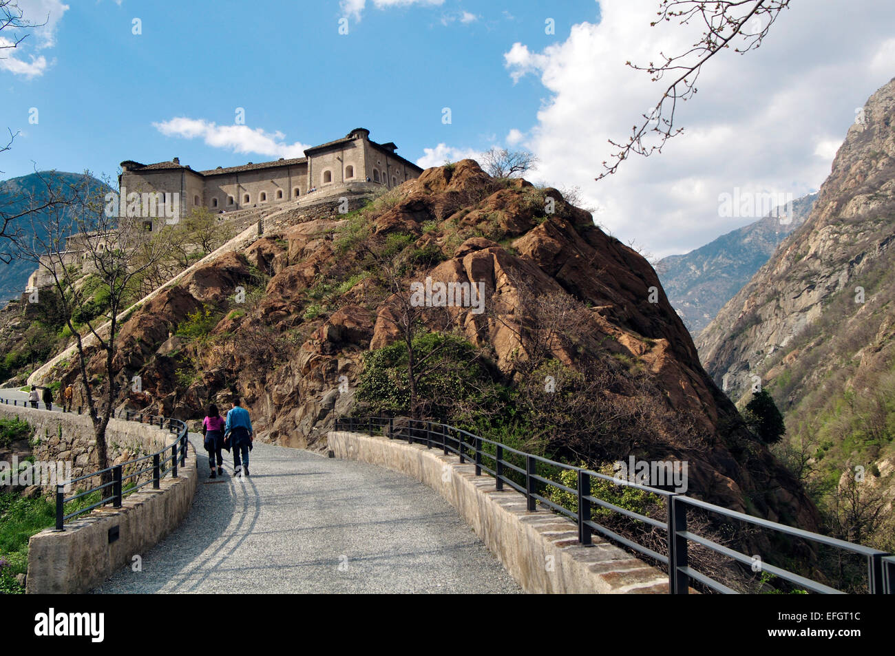 L'Italia, Valle d'Aosta, forte di Bard. Foto Stock