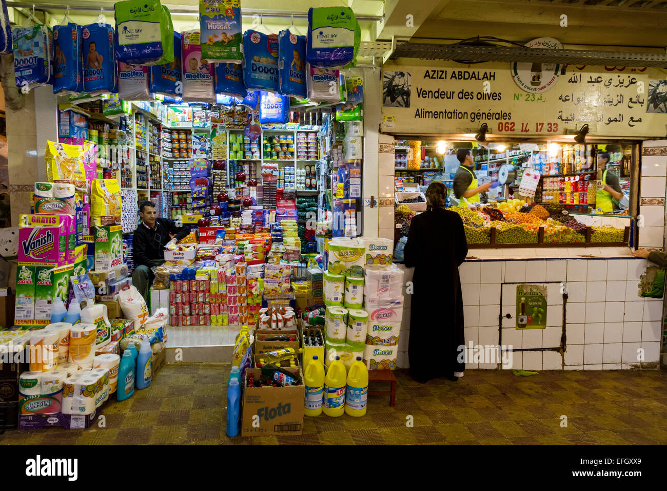 Souk,Grand Socco,Tangeri, Marocco Foto Stock