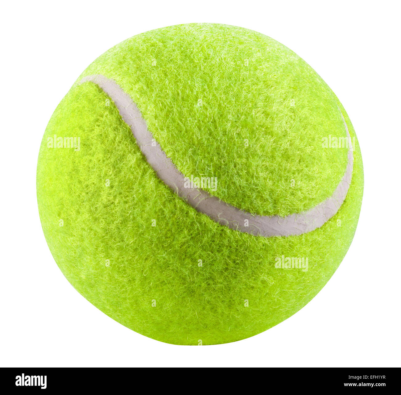 Palla da tennis isolati su sfondo bianco. Tracciato di ritaglio Foto Stock