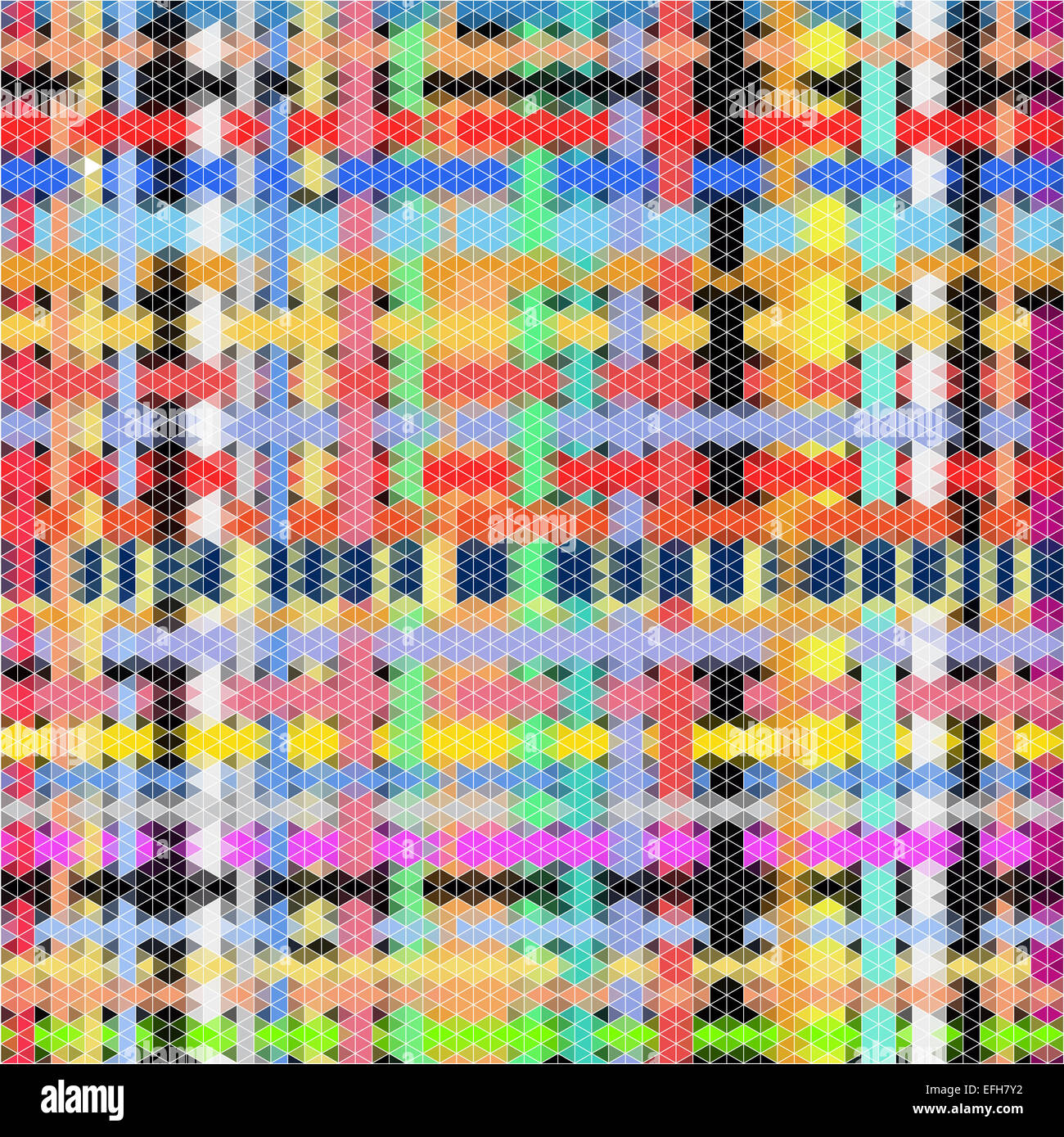 Abstract di triangoli colorati arte bella illustrazione Foto Stock