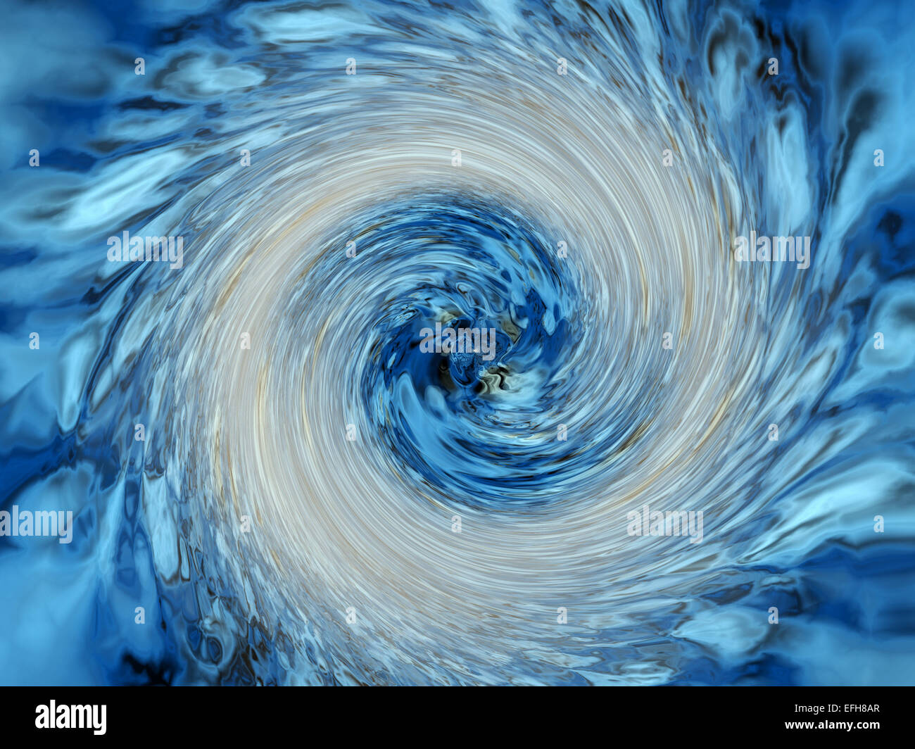 Vortice Blu, astratta forma digitale Foto Stock