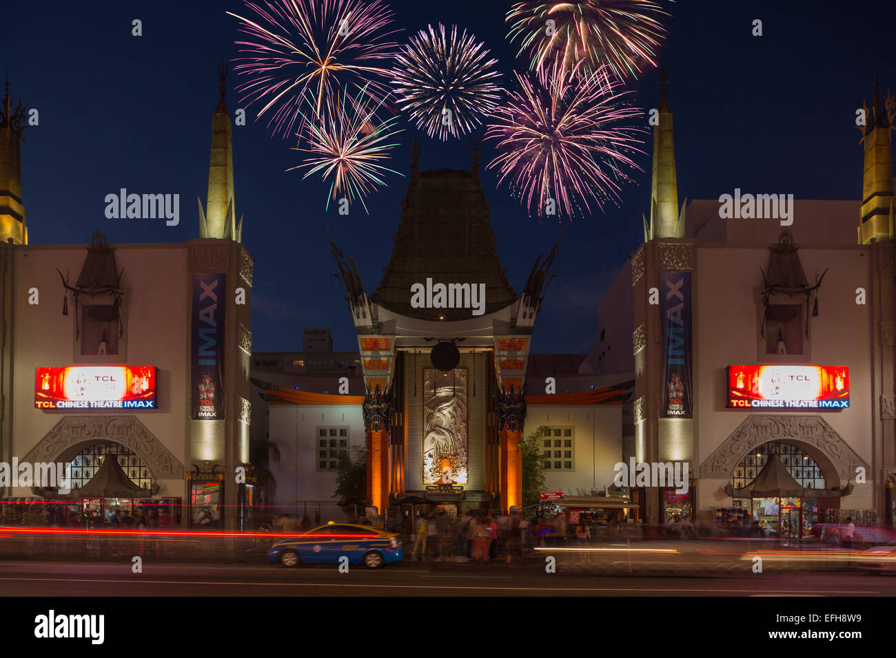 TCL Chinese Theatre Hollywood Walk of Fame di Hollywood Boulevard Los Angeles California USA Foto Stock