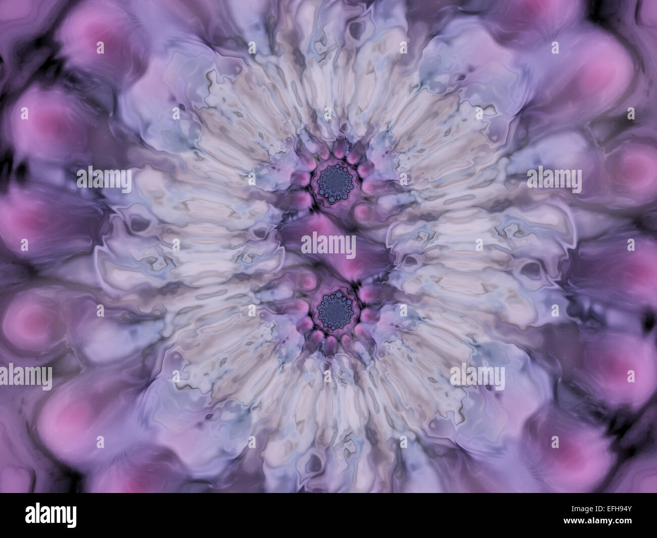 Fiori colorati in forma astratta forma digitale Foto Stock