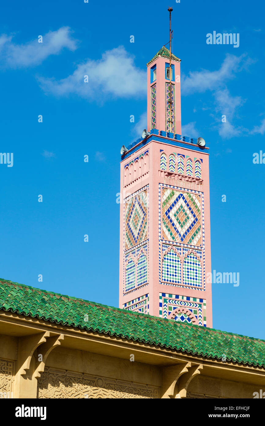 La moschea di Sidi Abou Abib,Grand Socco,Tangeri, Marocco Foto Stock