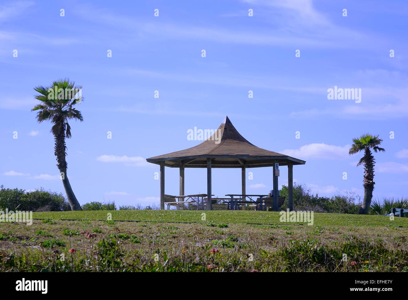 Gazebo, il Bicentennial Park, Ormond Beach, Florida Foto Stock