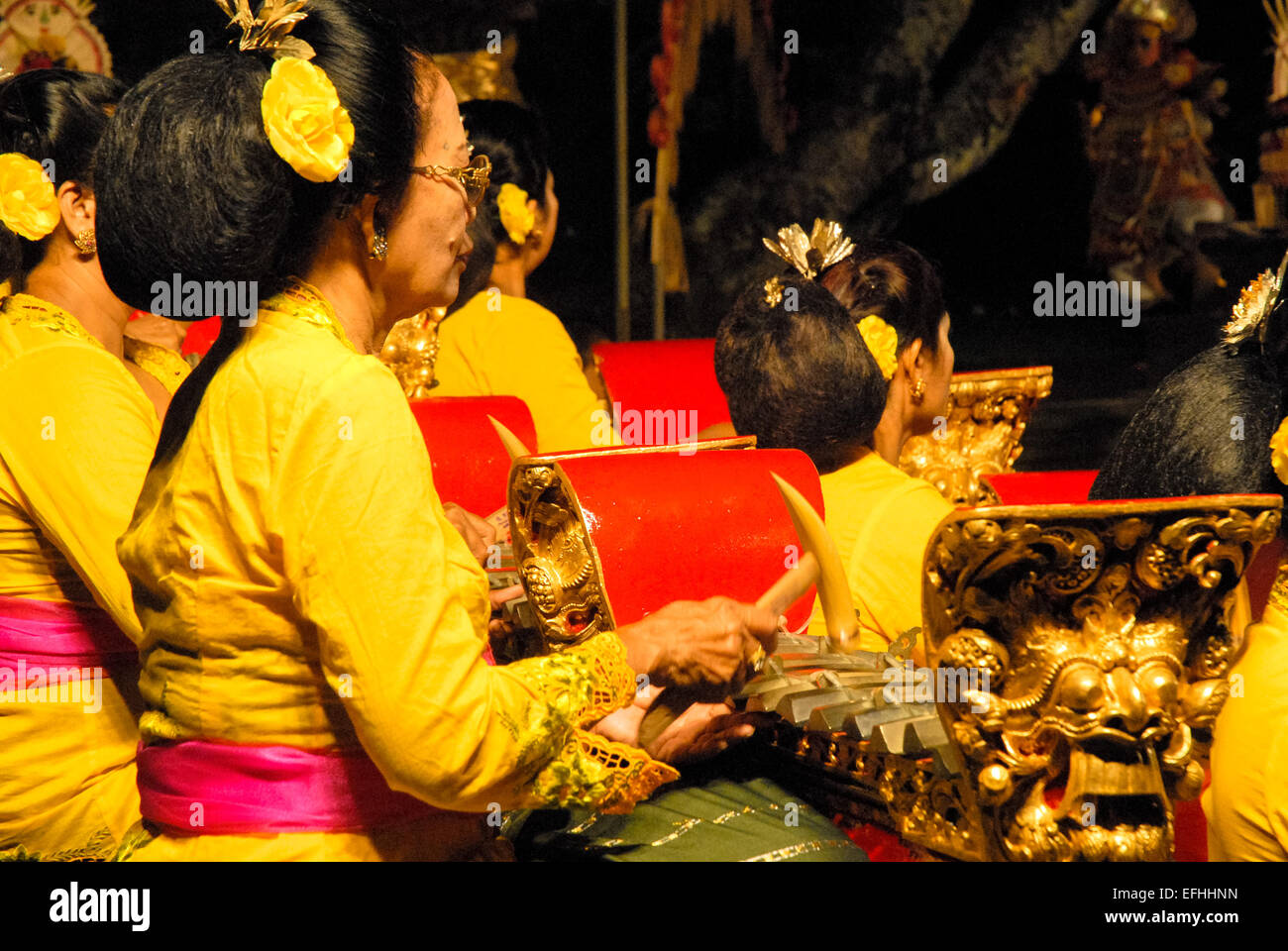 Gamelan orchestra in ubud indonesia Foto Stock