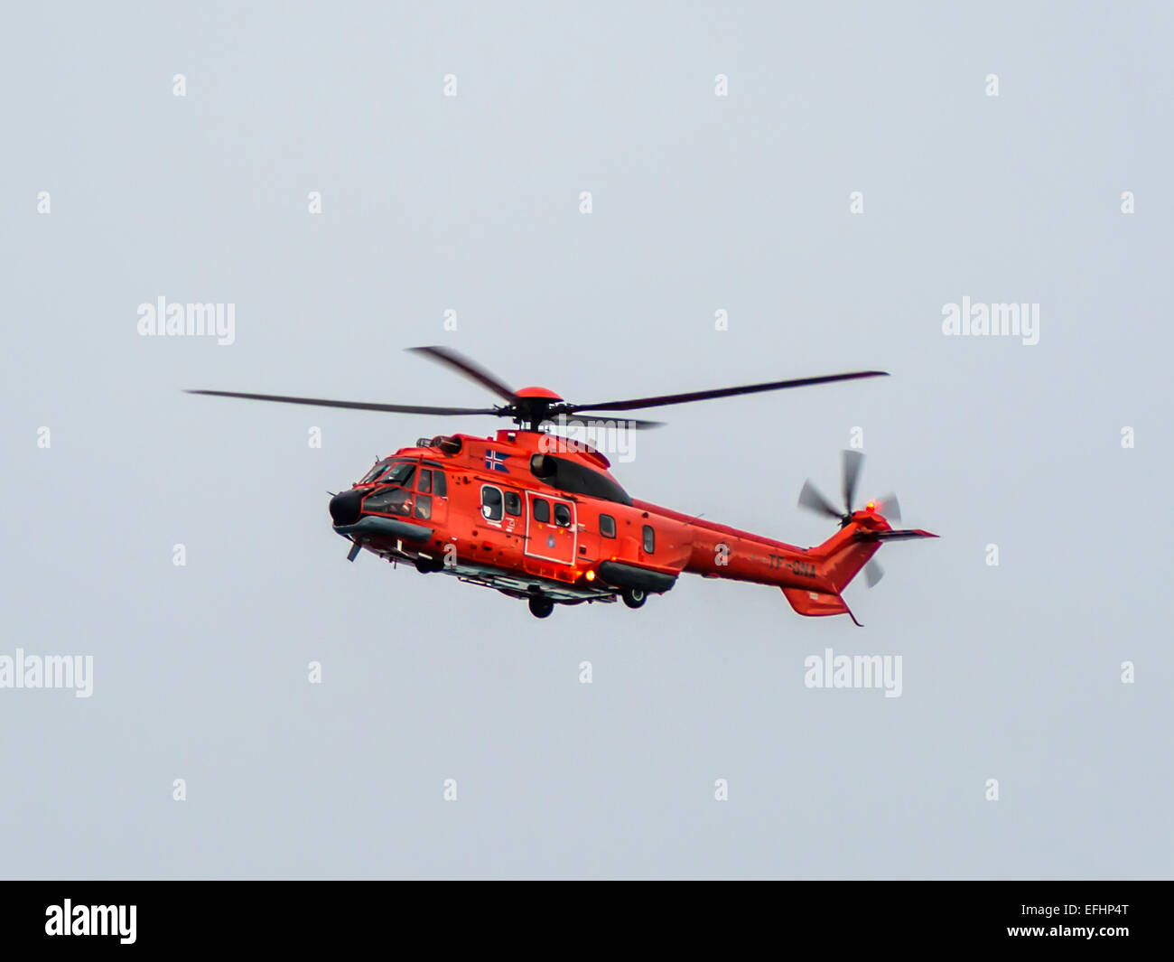Icelandic Coast Guard, TF-GNA. Aérospatiale Super Puma elicottero Foto Stock
