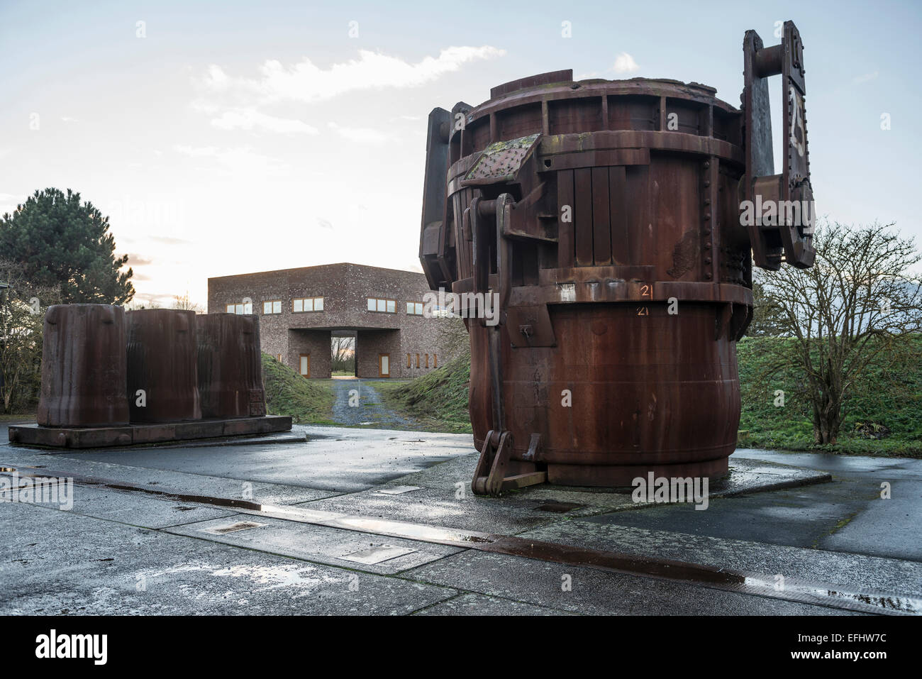 Museo su motivi di ex razzo NATO-base, Langen Foundation, vicino a Neuss, Renania settentrionale-Vestfalia, Germania Foto Stock