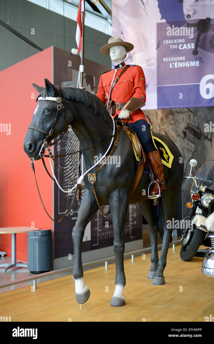 Royal Canadian polizia montata, RCMP Heritage Centre in Regina, Saskatchewan, Canada Foto Stock