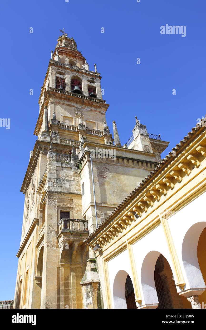 Duomo torre campanaria (La Mezquita), Cordoba Foto Stock