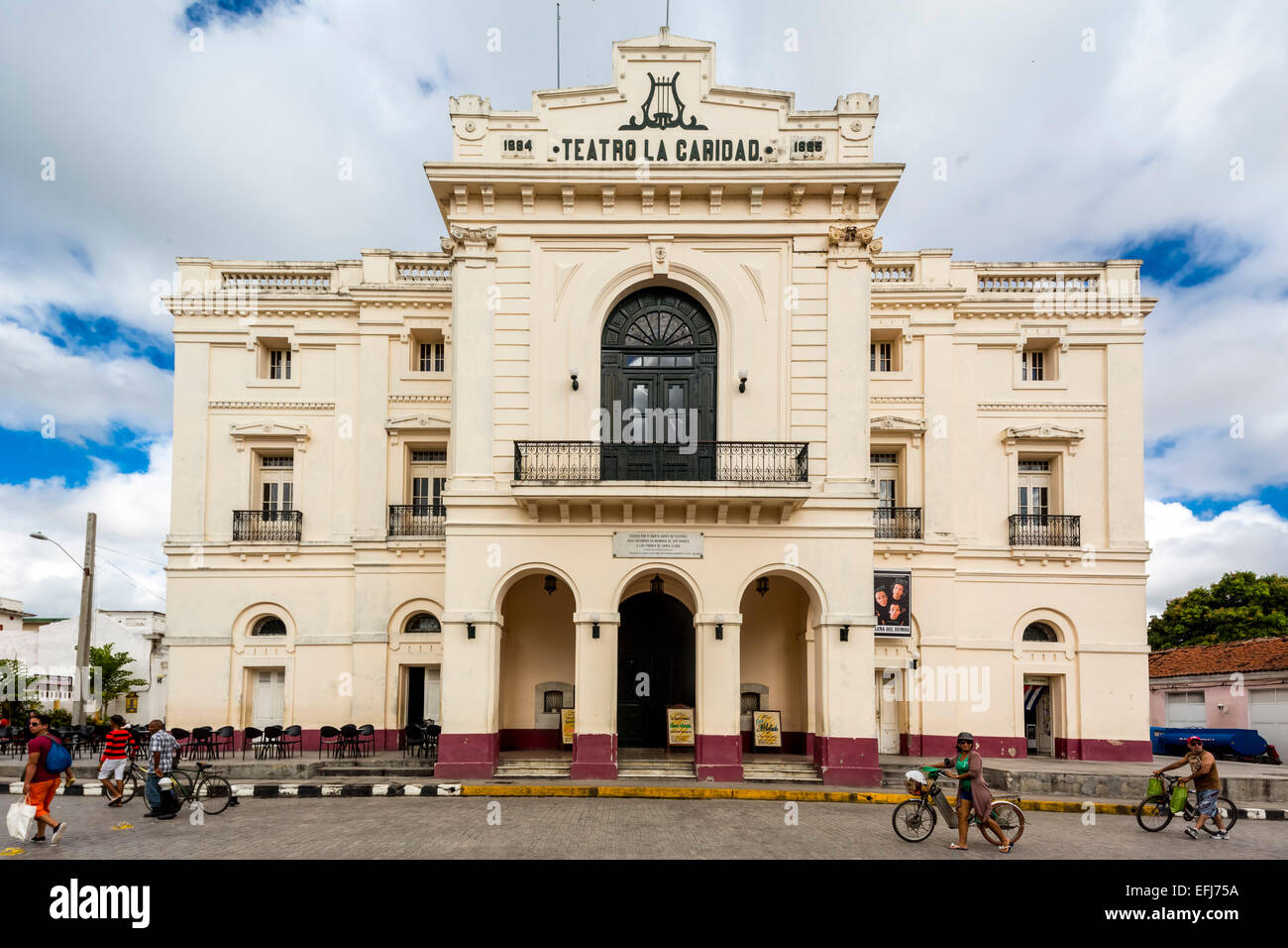 Teatro La Caridad, teatro della città, Santa Clara, Cuba Foto Stock