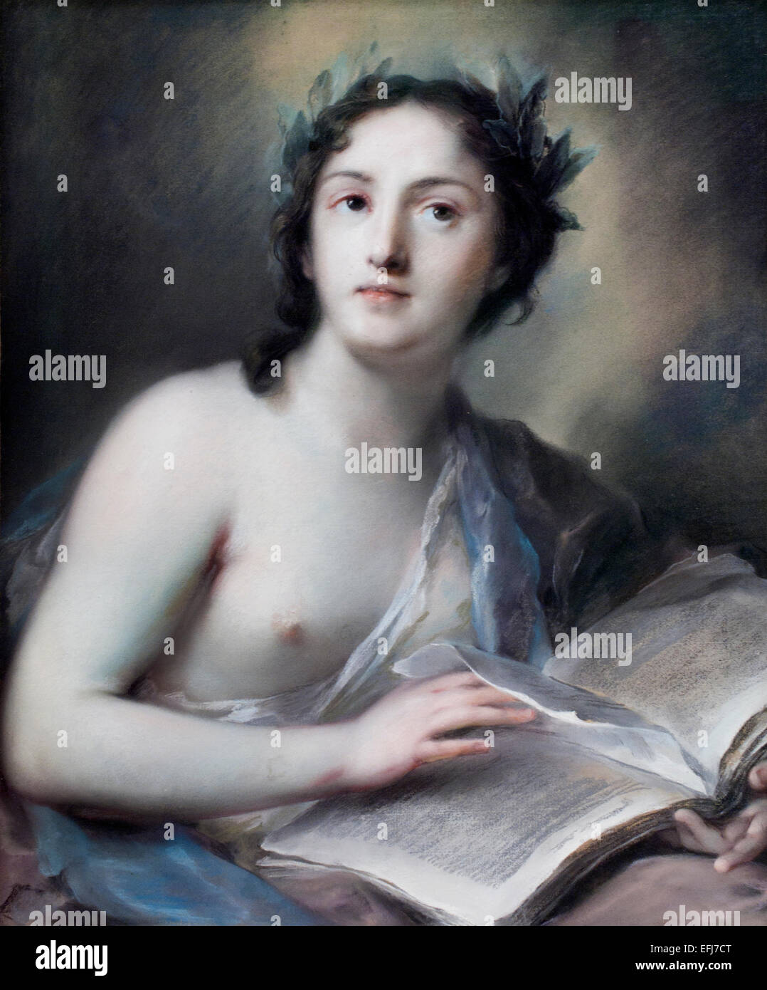 La poesia 1720 Rosalba Carriera Zuanna 1673 - 1757 Veneziano pittore rococò Italia Italiano Foto Stock