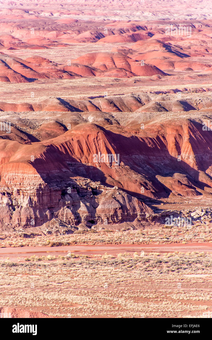 Vista della pietra rossa dipinta dessert in Arizona Foto Stock