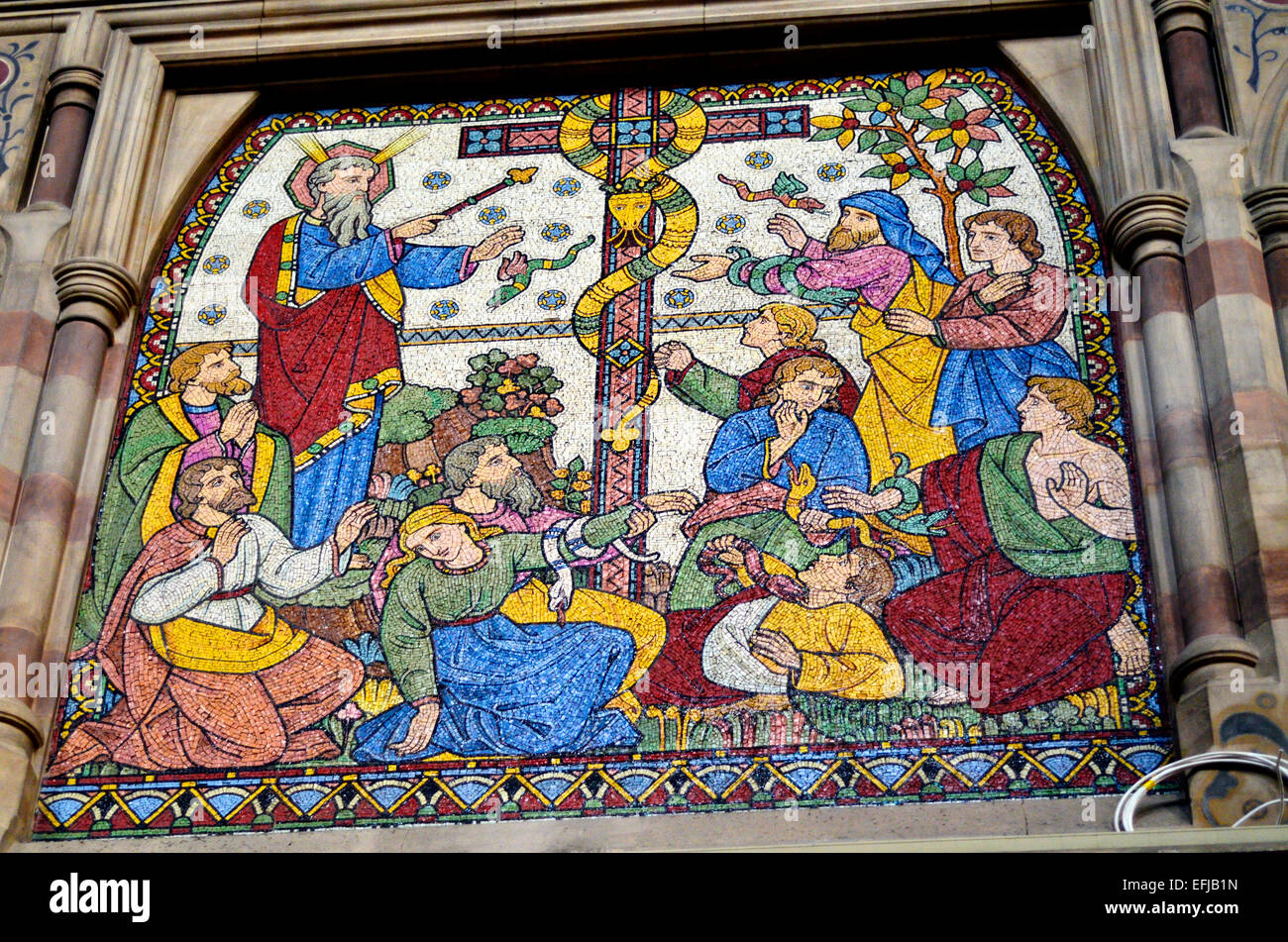 Mosaico nella cappella a Keble College di Oxford Foto Stock