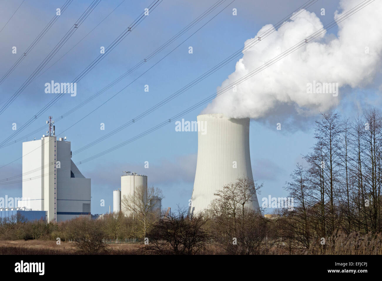 Impianto alimentato a carbone, Rostock, Meclemburgo-Pomerania Occidentale, Germania Foto Stock