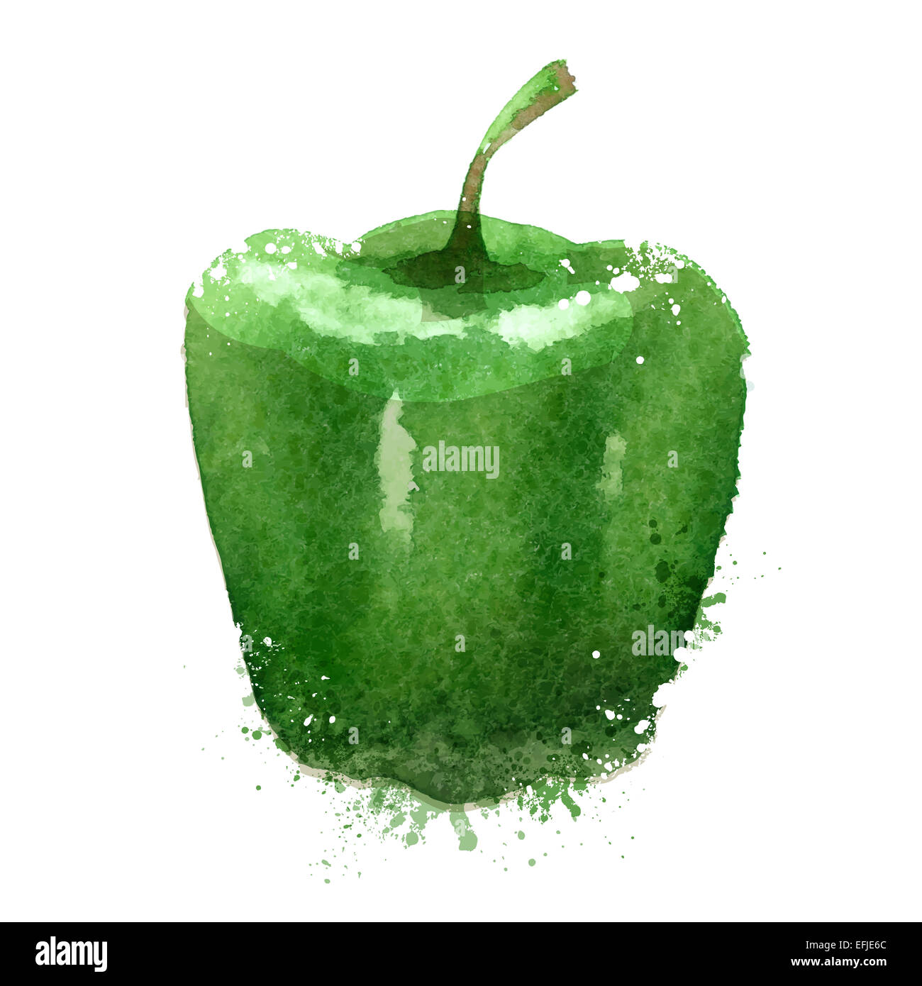 Il pepe verde vector logo design modello. vegetale o icona di cibo. Foto Stock