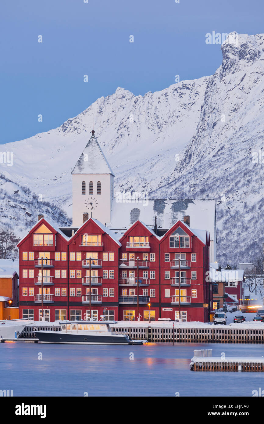 Svolvaer, Austvagoya, Lofoten, Nordland, Norvegia Foto Stock