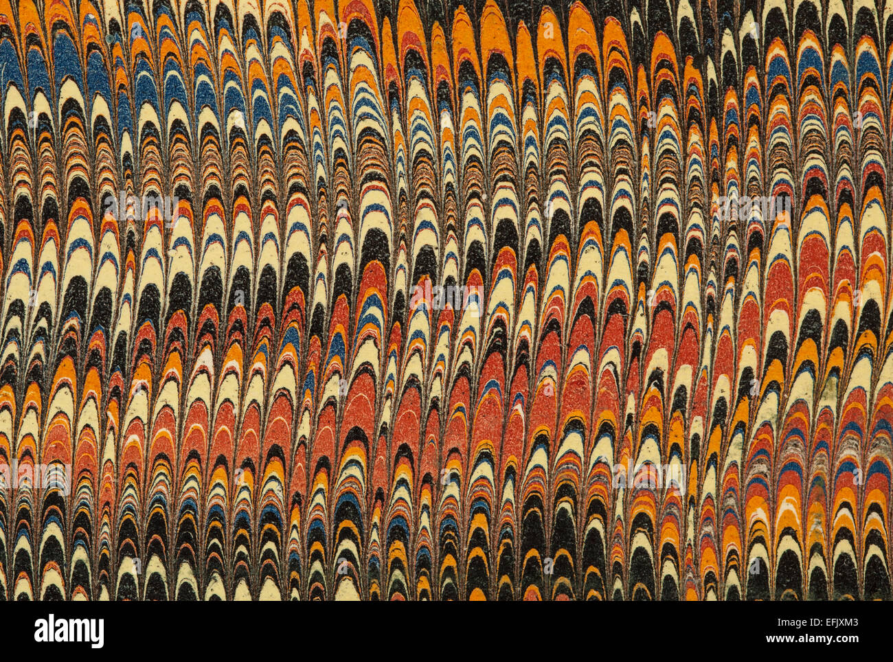 Carta marmorizzata Pattern Texture Vintage retrò antichi per la copertina del libro in sfondo marrone a marrone rosso marrone rossiccio Foto Stock