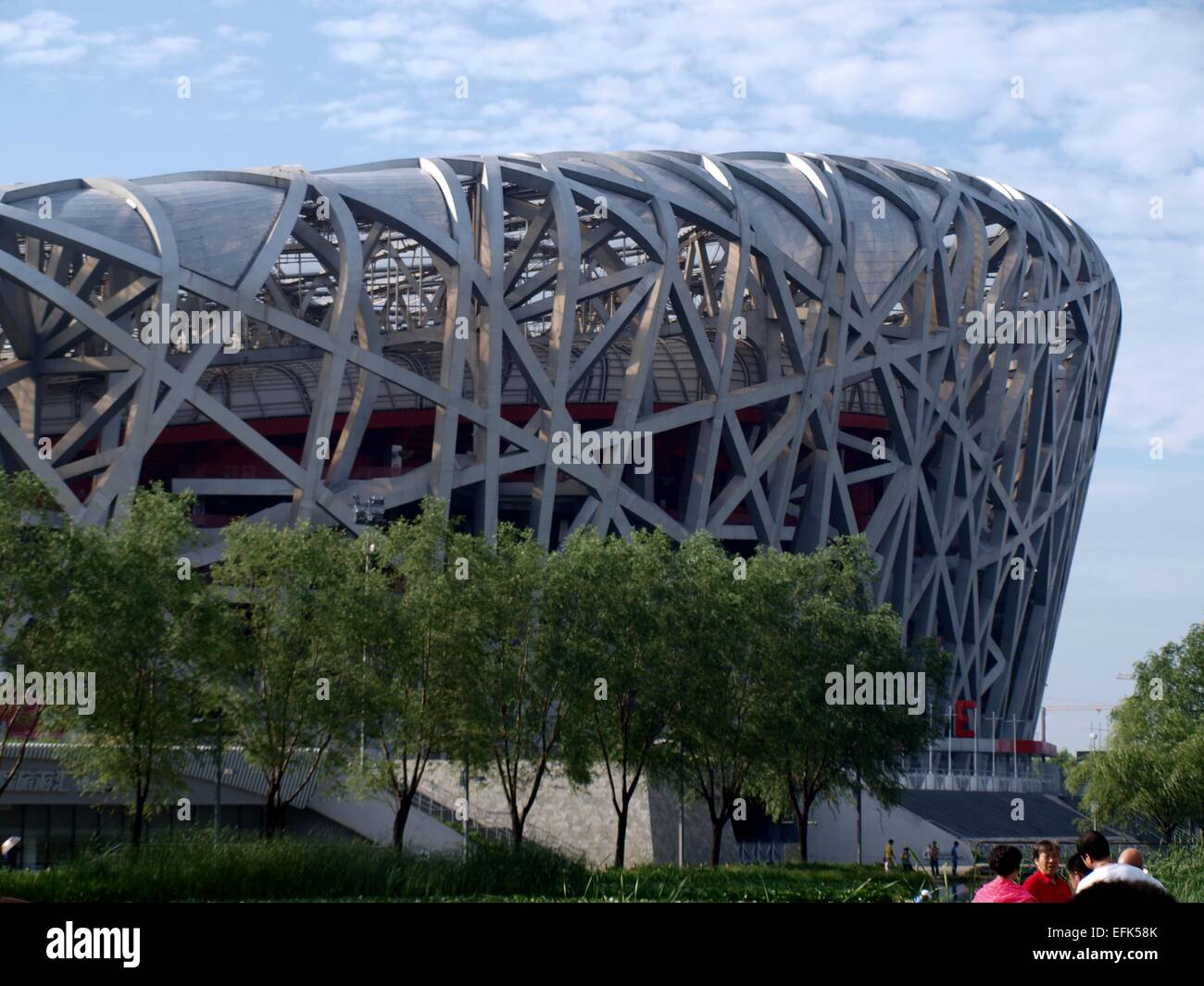 Il 'nido di uccelli"/"Stadio Nazionale di Pechino' Olympic Stadium, Pechino, Cina Foto Stock