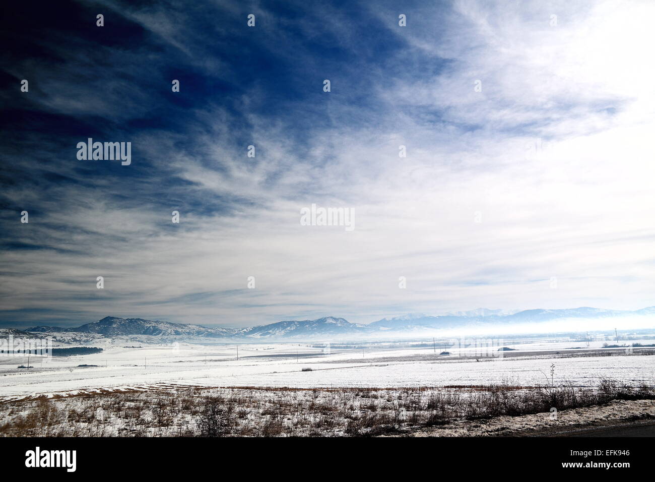 Skyline mozzafiato nel lato di montagna in Europa Foto Stock