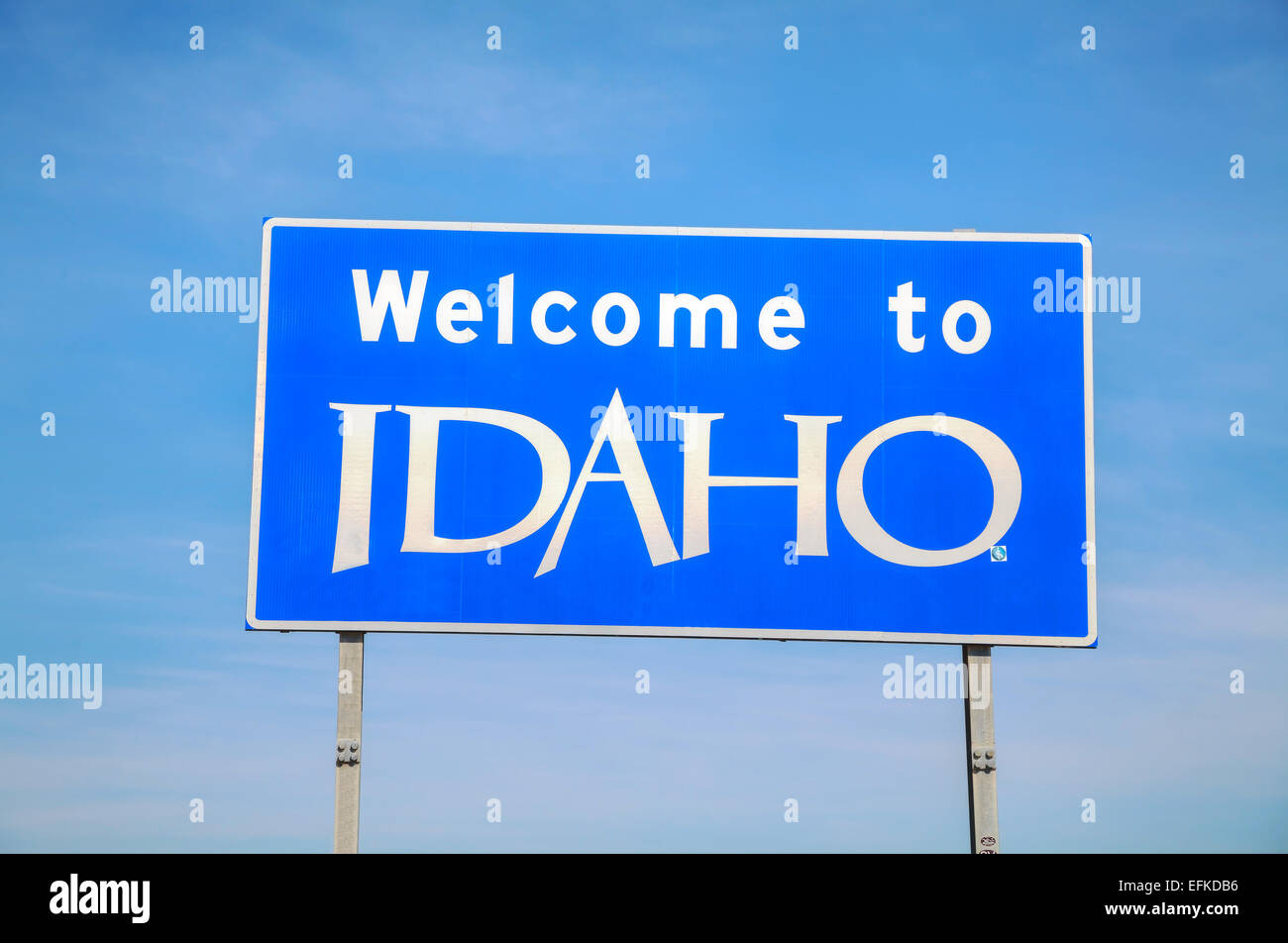 Benvenuto a Idaho firmare al confine di stato Foto Stock