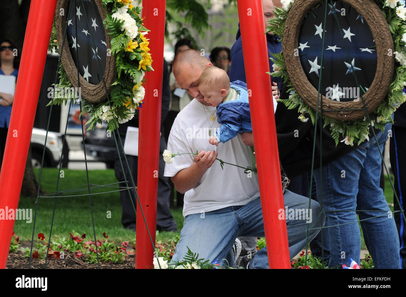 Gli ufficiali caduti Memorial in Philadelphia, PA, Stati Uniti d'America. Foto Stock