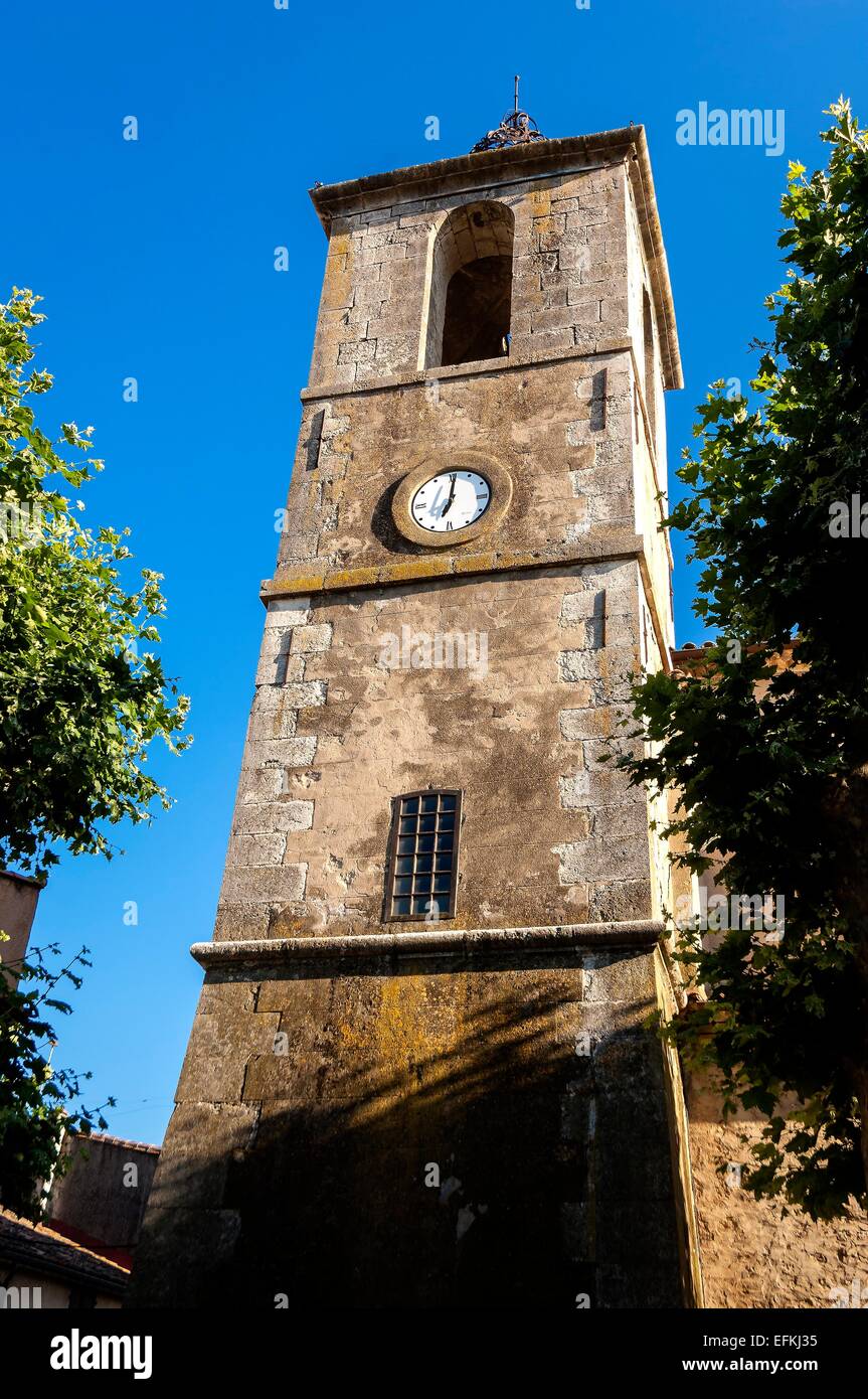 Campanile et Clocher de l'Eglise de Gareoult Provence Alpes Cote- Azzurra 83 Var Francia Foto Stock