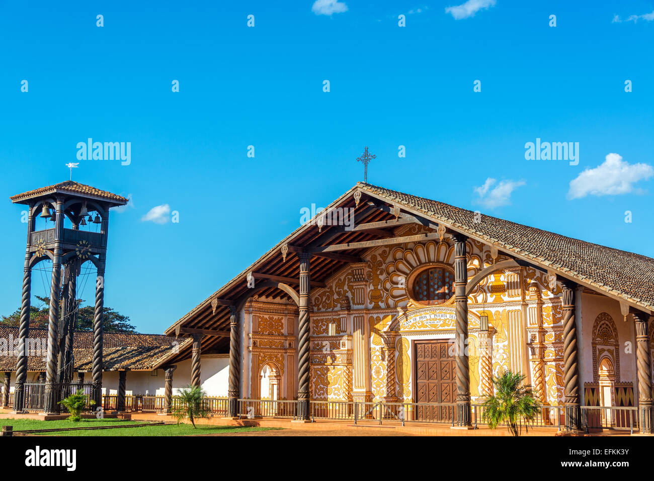 Patrimonio Mondiale UNESCO Missione Gesuita chiesa in Concepcion, Bolivia Foto Stock