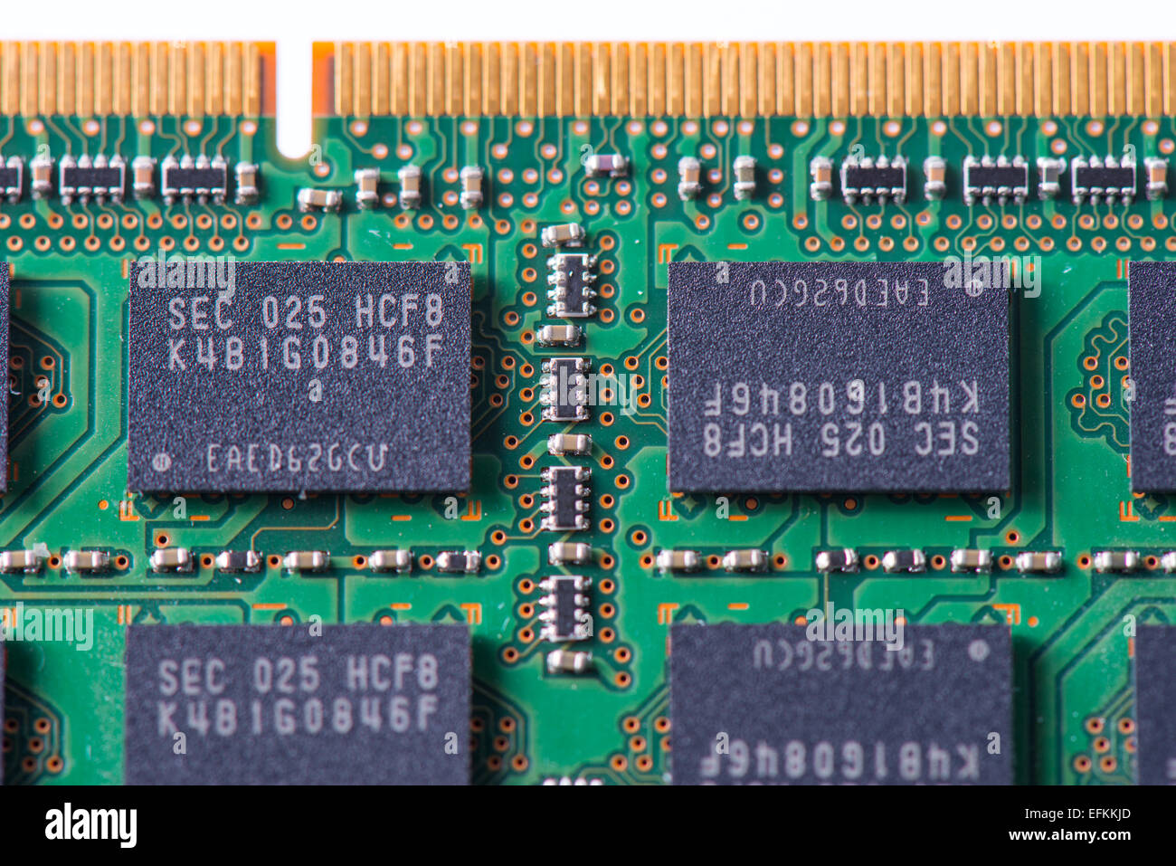 Primo piano di una memoria Ram modulo chip Foto Stock