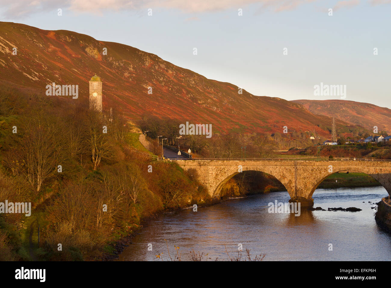 Helmsdale ponte vecchio, Sutherland Foto Stock