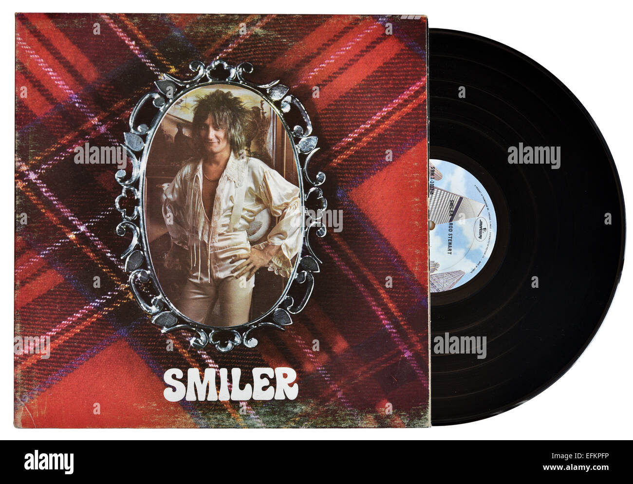 Rod Stewart sorridente album Foto Stock