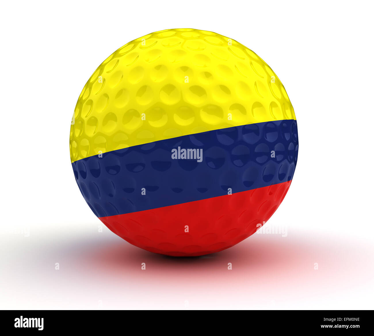 Colombiano di pallina da golf (isolato con percorso di clipping) Foto Stock