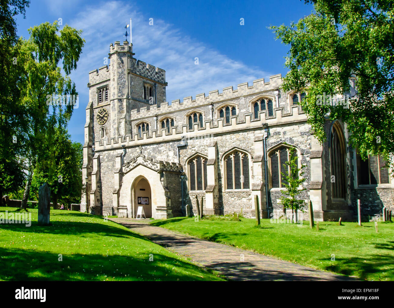 La chiesa parrocchiale di San Pietro e San Paolo, Tring, Hertfordshire, Inghilterra, Regno Unito Foto Stock