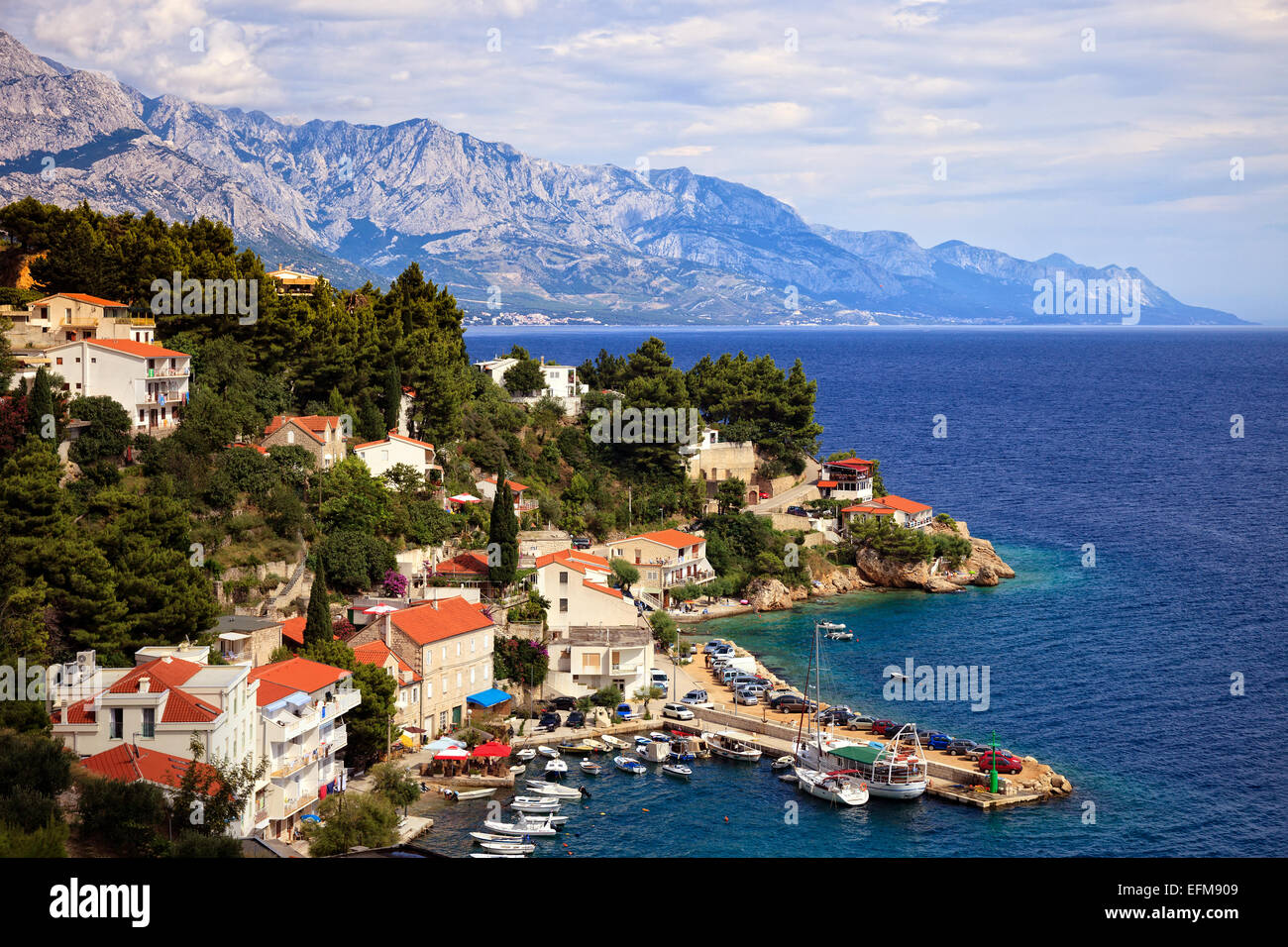 La Riviera di Makarska è una parte della costa croata del Mare Adriatico Foto Stock