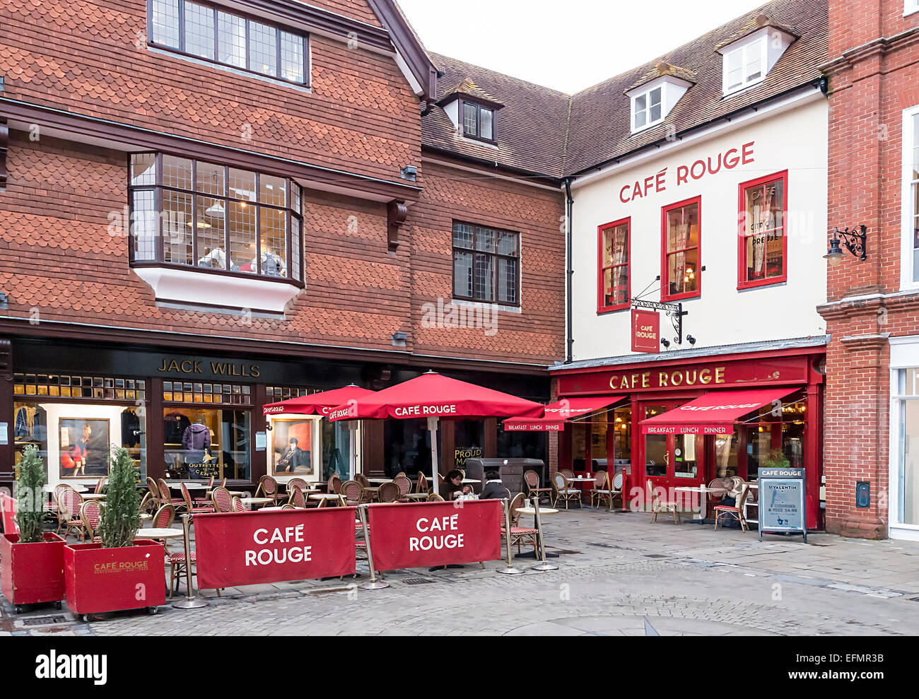 Cafe Rouge ristorante francese Canterbury City Centre Foto Stock