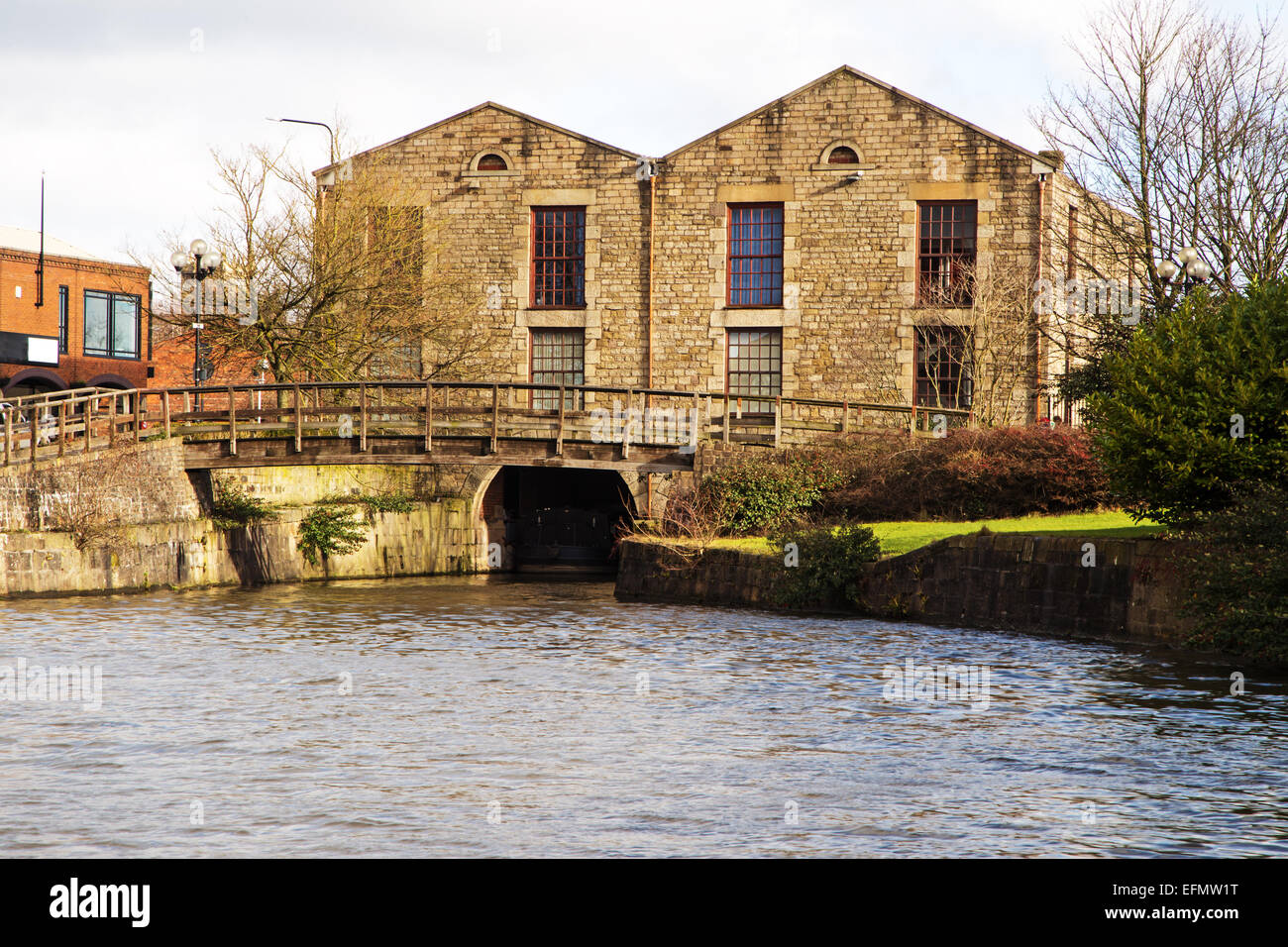 Una vista dell'edificio alla fine del Wigan Pier. Foto Stock